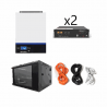 Pack Axpert VM III 3000W 24V + 2x Pylontech UP2500 + Rack 9U + Juego de cables