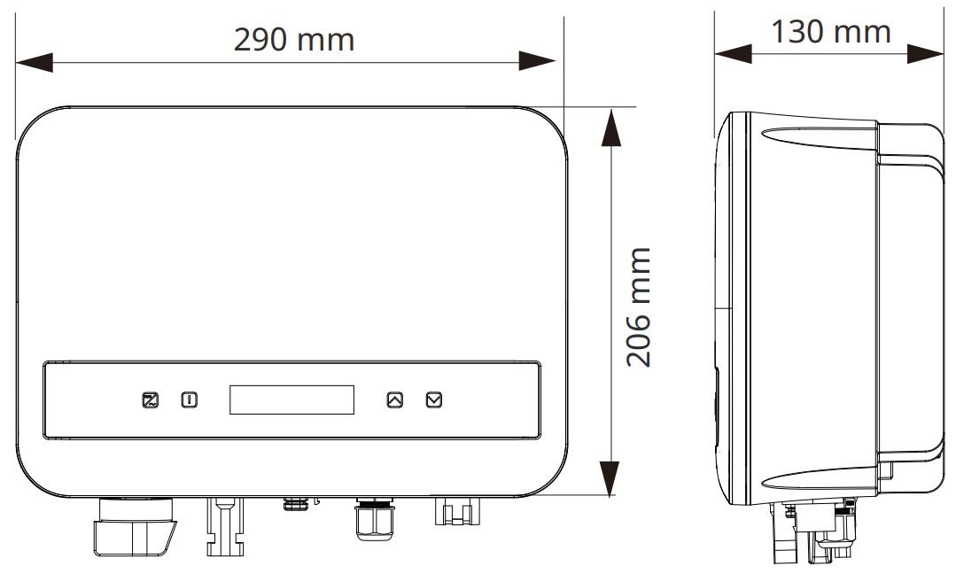 Tamaño del inversor SolaX Mini Generación 4